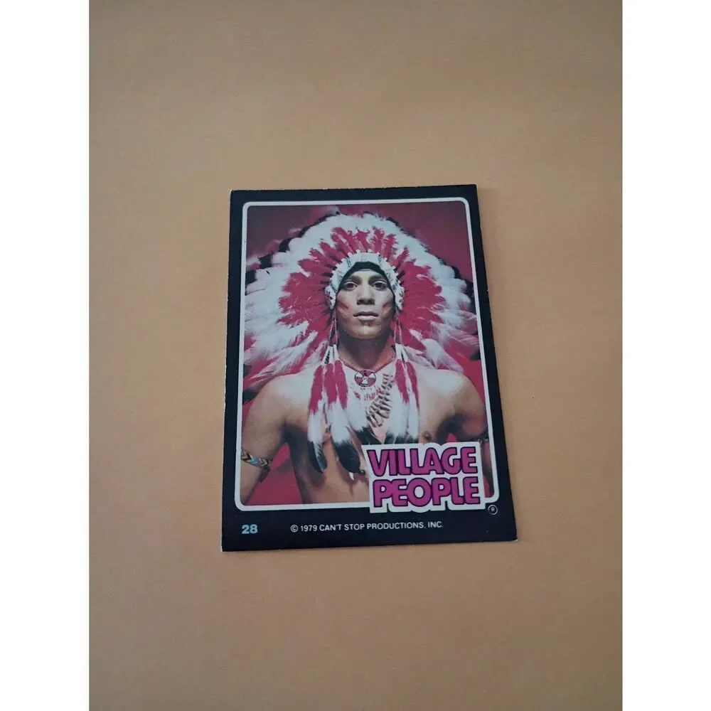 Vintage 1979 Village People Trading Card #28 Disco Era Vintage Music Collectible